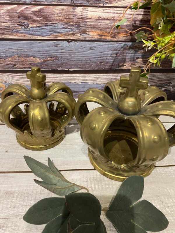 Antique Gold Color Ceramic Crown Home Decor 3
