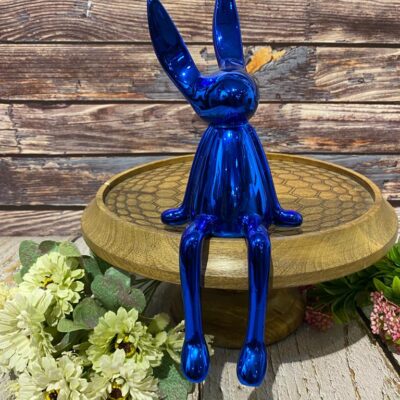 Resin with Rhodium Plated Bunny for Rack Decor